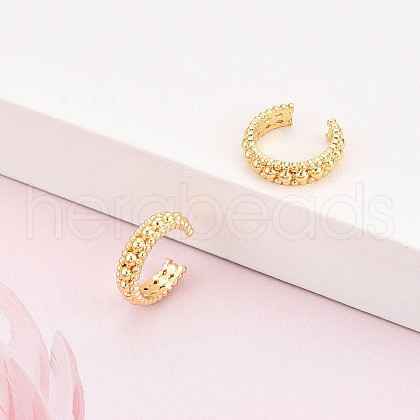 Brass Cuff Earrings KK-T074-43G-1