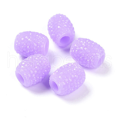 Opaque Resin European Jelly Colored Beads RESI-B025-02A-01-1