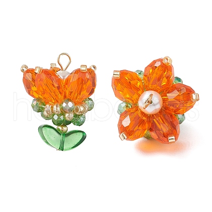 Transparent Glass Pendants PALLOY-MZ00722-02-1
