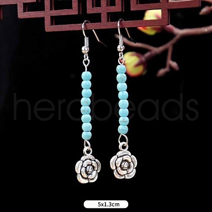 Turquoise Dangle Earrings for Women WG2299-11-1