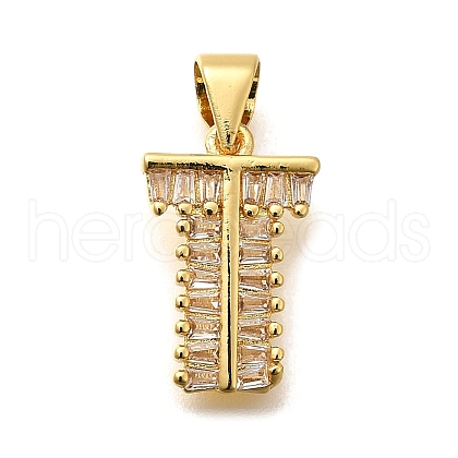 Rack Plating Brass Micro Pave Cubic Zirconia Pendants KK-L226-100G-T-1