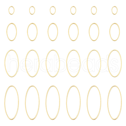 Unicraftale 80Pcs 4 Styles Brass Linking Rings KK-UN0002-92-1