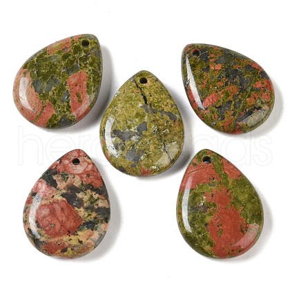 Natural Unakite Pendants G-G115-02A-1