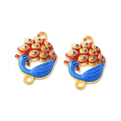 Alloy Royal Blue Enamel Connector Charms FIND-U033-02G-1