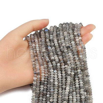 Natural Labradorite Beads Strands G-RM2025-C41-3x5mm-B-1