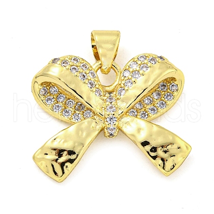 Brass Micro Pave Clear Cubic Zirconia Pendants FIND-Z044-05G-1