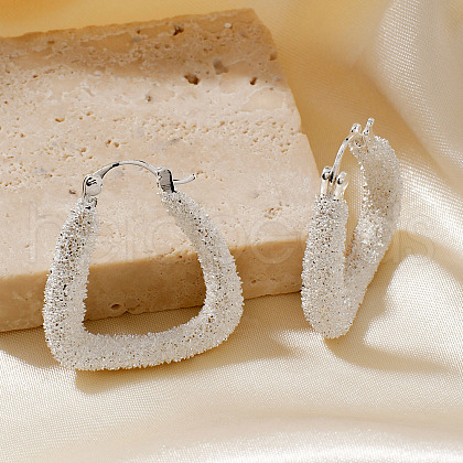 Brass Triangle Hoop Earrings NC6749-1-1