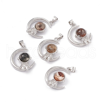 Natural Lodolite Quartz Pendants KK-A173-18P-01-1