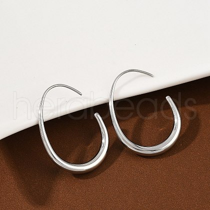 304 Stainless Steel Teardrop Dangle Earrings EJEW-S272-05P-1