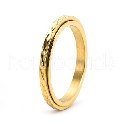 Stainless Steel Rotatable Finger Ring for Women Men PW-WG3B7F0-06-1