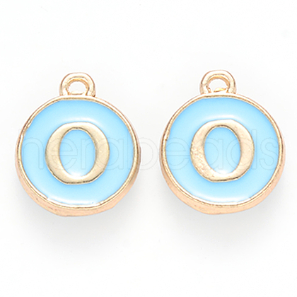 Golden Plated Alloy Enamel Charms ENAM-S118-04O-1