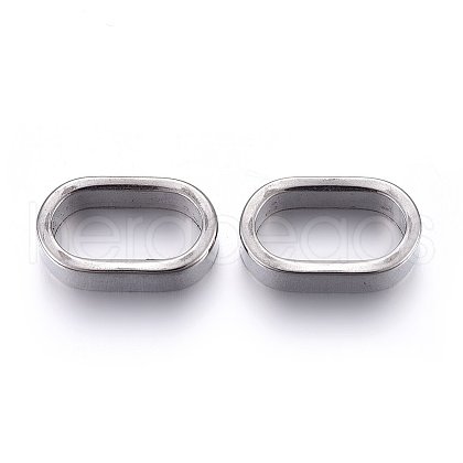 Non-Tarnish 304 Stainless Steel Slide Charms/Slider Beads STAS-O110-15P-1