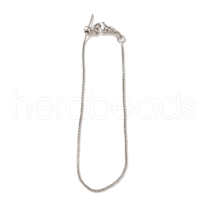Rack Plating Brass Box Chain Bracelet Making KK-M285-04P-1