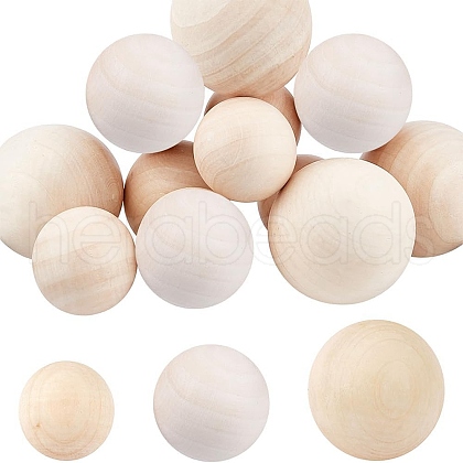 Natural Wooden Round Ball WOOD-PH0001-17-WH-1