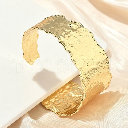 Brass Cuff Bangles for Women BJEW-A038-01C-G-1
