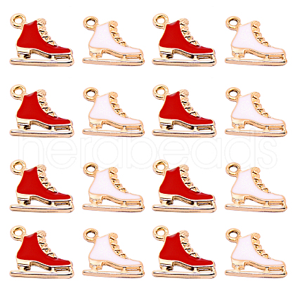 20Pcs 2 Colors Alloy Enamel Pendants PALLOY-CJ0001-137-1