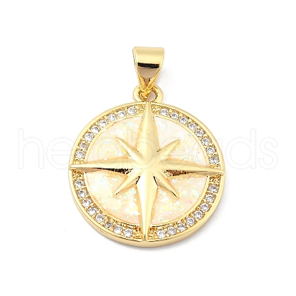 Brass Micro Pave Clear Cubic Zirconia Pendants KK-A221-09G-1