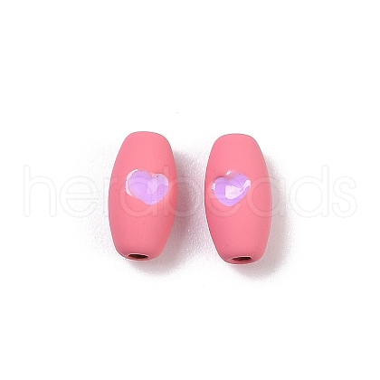 Spray Painted Alloy Beads PALLOY-S038-16J-1