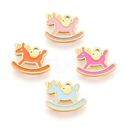 304 Stainless Steel Enamel Charms STAS-T065-49G-1