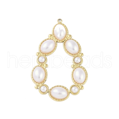Acrylic Imitation Pearl Pendants STAS-P366-32G-1