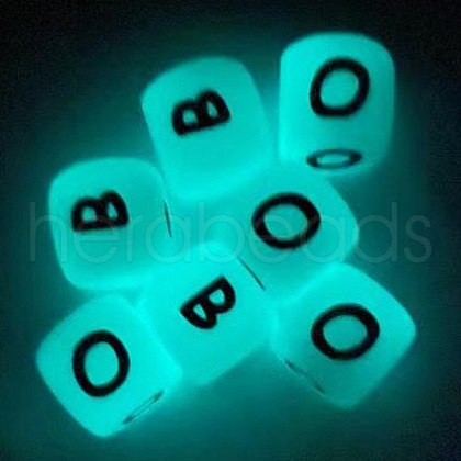 Cube Luminous Silicone Beads FIND-SZC0013-138-1