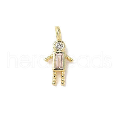 Brass Micro Pave Cubic Zirconia Pendants ZIRC-I356-17G-A11-1