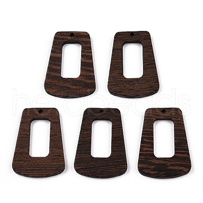 Natural Wenge Wood Pendants WOOD-T023-69A-01-1