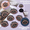 Evil Eye Glass Rhinestone Beading Ornament Accessories DIY-WH0401-30-3