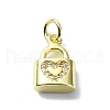 Brass Micro Pave Claer Cubic Zirconia Charms KK-H475-50G-09-1