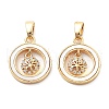 Brass Micro Pave Cubic Zirconia Pendants KK-L222-014G-1