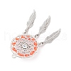Handmade Glass Seed Beads Pendants PALLOY-MZ00766-02-4
