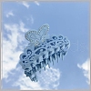 Hollow Cellulose Acetate(Resin) Claw Hair Clips PW-WGEAAC0-01-5