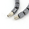 Mens Saint Cross Magnetic Synthetic Hematite Pendant Necklaces NJEW-F026-12-4