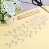 3D Flower Pattern Rayon & Polyester Sew on Appliques DIY-WH0308-361-4