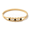 Oval Enamel Vacuum Plating 304 Stainless Steel Torque Bangles for Women BJEW-F474-32G-2