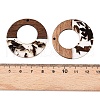 Epoxy Resin & Walnut Wood Pendants RESI-T057-09E-3