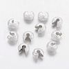 Brass Crimp Beads Covers KK-G017-S-1
