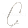 Non-Tarnish 304 Stainless Steel Cuff Bangles BJEW-P331-03P-1