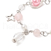 Star & Heart & Music Note Alloy Charm Bracelet BJEW-JB09308-4