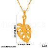 Stainless Steel Leaf Pendant Necklaces for Women ZY9462-2-3