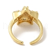 Rack Plating Brass Micro Pave Clear Cubic Zirconia Cuff Ring RJEW-P104-06G-3