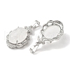 Natural Quartz Crystal Oval Pendants G-NH0025-15P-23-2