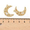 Brass Micro Pave Clear Cubic Zirconia Pendants KK-S531-18G-3