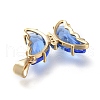 Brass Micro Pave Clear Cubic Zirconia Pendants ZIRC-P079-D01-05-2