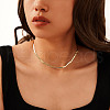 925 Sterling Silver Flat Snake Chain Necklaces for Women NJEW-H048-02G-2