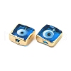 Brass Enamel Beads KK-F842-02B-3