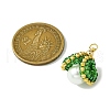 Shell Pearl Beads Glass Pendants PALLOY-MZ00434-3