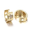 Brass Micro Pave Cubic Zirconia Huggie Hoop Earrings EJEW-K083-40G-B-2