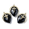 Natural Obsidian Pendants G-U019-01G-07-1