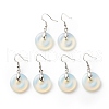 Opalite Donut Dangle Earrings EJEW-G300-01P-04-1